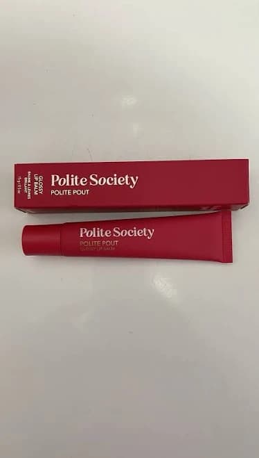 Polite Society Polite Pout Glossy Lip Balm Strawberry Glaze