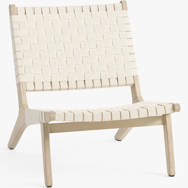 Pottery Barn Abbott FSC Acacia Woven Outdoor Lounge Chair