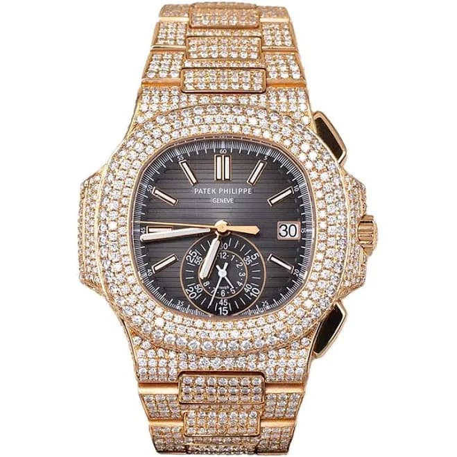Patek Philippe 5980/1R Iced Out Nautilus Self-Winding Watch