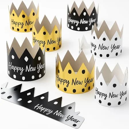 Amscan New Year's Paper Crowns