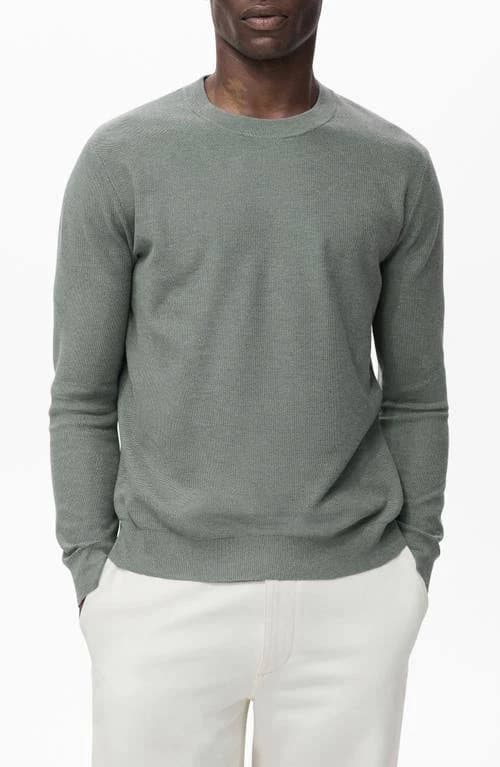 MANGO Men's Microstructured Cotton Knitted Sweater