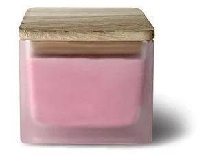 24 oz Frosted Glass Jar Candle with Lid