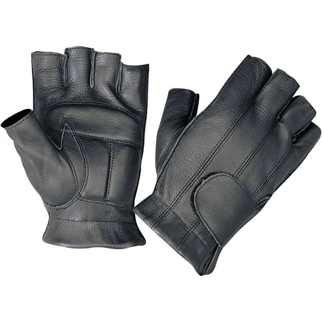 Unik International Men's Fingerless Leather Gloves
