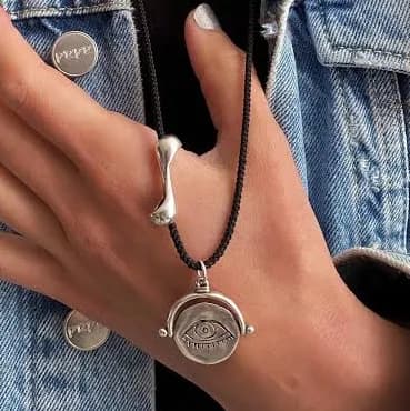 Evil Eye Long Cord Necklace