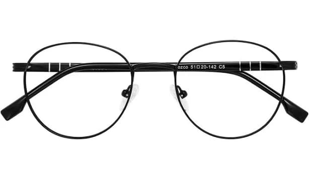 Dark Blue Narrow Retro-Vintage Metal Round Glasses