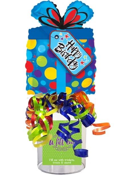 CTI Industries 10 Balloon Happy Birthday Present U Fill Party Containers