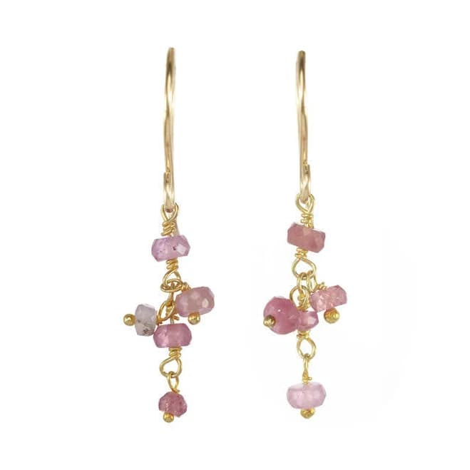 catherine weitzman Short Gemstone Dangle Earrings