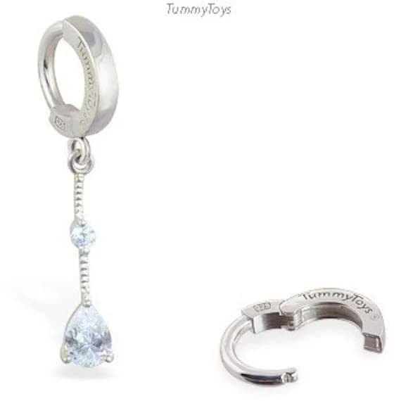 Sterling Silver CZ Dangle Charm