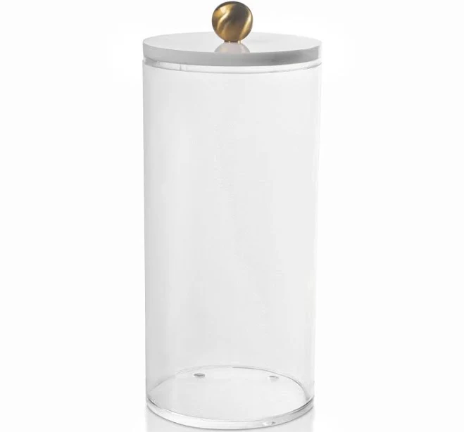 Waterdale Collection Lucite Canisters, Large, Magnetic Closure