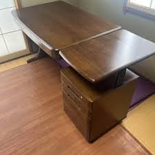 2/2] Kalimoku Study Desk + Side Wagon (Height and Depth Adjustable) 2-Piece Set - Ship from Mercari Japan｜Buy&Ship Singapore