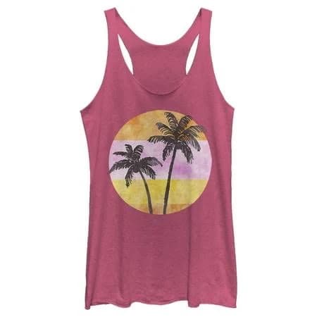 Lost Gods Women's Palms Circle Racerback Tank Top
