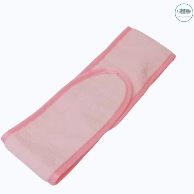 essenavita Microfiber Headband with Adjustable Wide Velcro – Soft Secure Fit for Estheticians & Spa Use