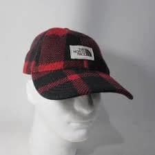 The North Face Hat Unisex Red Black Plaid Buffalo Check Gordon Ball Outdoor Camp