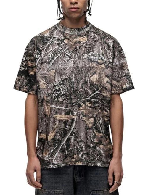 Good for Nothing Woodland Camo Print T-Shirt