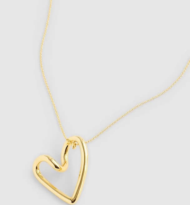 Madewell Antique Gold Looped Heart Pendant Necklace