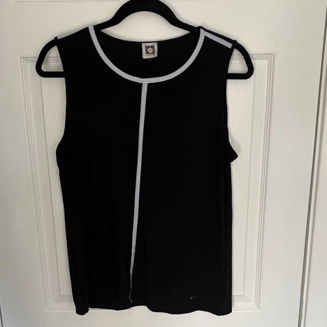Women's Sleeveless Tank Top with White Trim