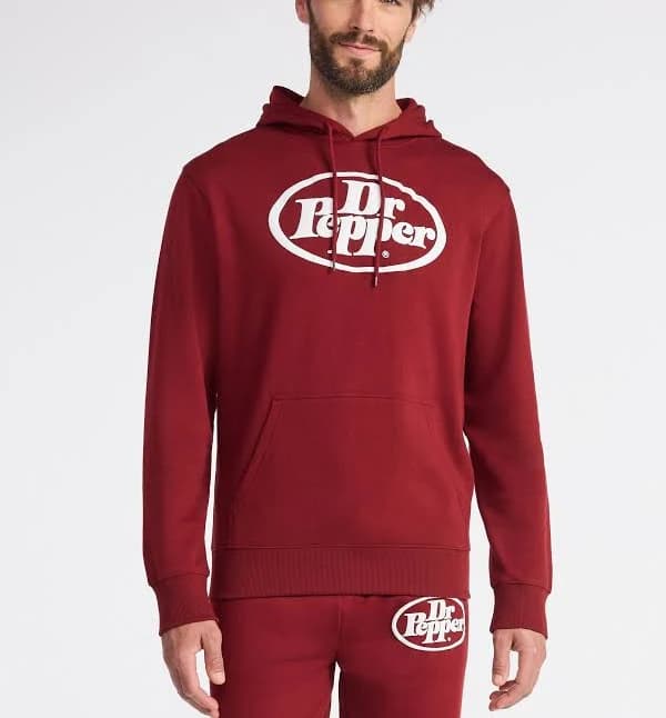 Dr. Pepper Men's Front Back Graphic Hoodie