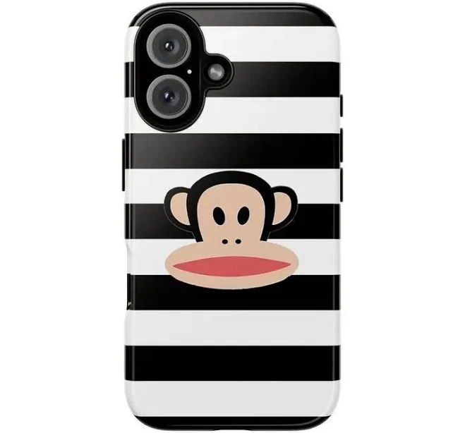 Paul Frank Julius Monkey Phone Case – Playful, Cute Phone Cover, Anti-Drop, Waterproof, Shockproof, Tough Case – Glossy Finish, Scratch-Resistant Full