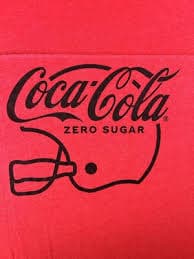 Coke Zero Shirt Men's XL Solid Red Football Helmet Cotton Short Sleeve | eBay