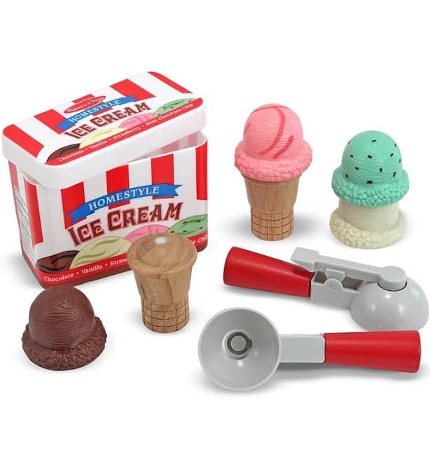 Melissa Doug Scoop Stack Ice Cream Cone Playset