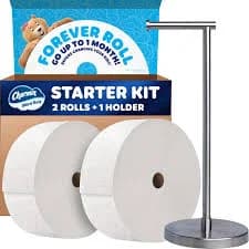 Toilet Paper Ultra Soft, Forever Roll Starter Kit, 1 Holder, 2 Rolls, 2-ply Bath