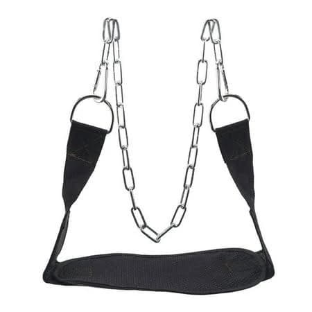 Weight Lifting Dipping Belt with Chain Weighted Dip Belt with Steel Chain for Pullups Gym Workout Lifting Chain Belt, Black