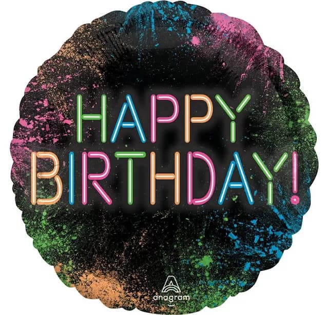 Let's Glow Crazy Birthday Balloon