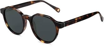 Amazon.com: 2020 VentiVenti Vintage Round Acetate Polarized Sunglasses Hard Frame Designer Eyewear For Women Men Black Tortoise Frame/Smoke Lens : Clothing, Shoes & Jewelry