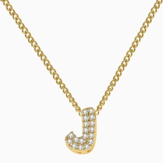 Dorado Iced Bubble Initial Necklace with Cuban Chain