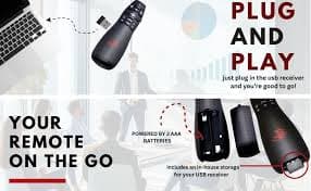 Pointer Finger Stick Red Star Tec PR-820 Presentation Remote - Wireless Clicker With Laser Pointer & Air Mouse Amazon Firestick Remote