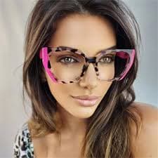 Amazon.com: ANLIONE Retro Polygon Cat Eye Glasses Frame Women Double Color Clear Eyewear Men Frame : Clothing, Shoes & Jewelry