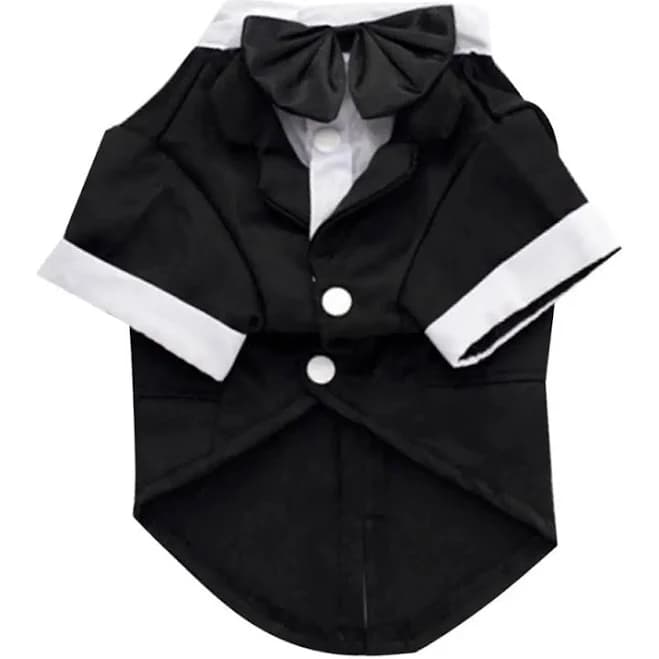 Xl Black Dog Formal Suit Tuxedo Style Puppy Wedding Outfit Fashionable Pet Party Costume Dapper