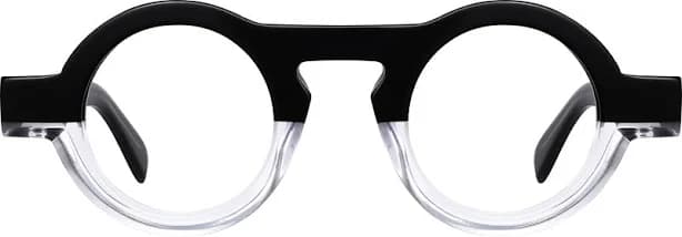 Fytoo Round Two Tone Acetate Full Rim Eyeglasses