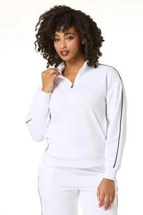 Zip Mock Neck Sweatshirt