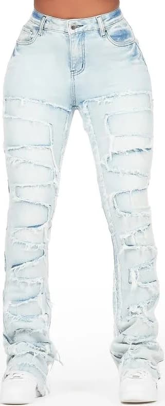 Zariyah Stacked Flare Jeans