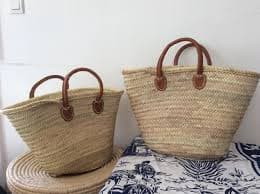 Moroccan Reinforced Bassinet Basket, in Doum Palm, Beach Basket, Tote Bag - Etsy