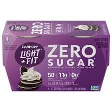 Dannon Zero Sugar Cookies & Cream Yogurt