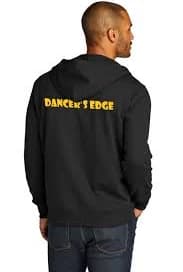 Unisex-Re-Fleece Full-Zip Hoodie (Includes Dancers Edge on back)- Black