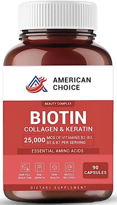 Biotin Collagen Keratin – Hair Skin & Nails Vitamins – Supports Hair Growth For Women & Men