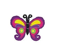 Grabo 23 Inch Purple Colourful Butterfly Foil Balloon (CS114)