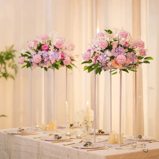 Tall Metal Flower Stand Wedding Centerpieces for Tables