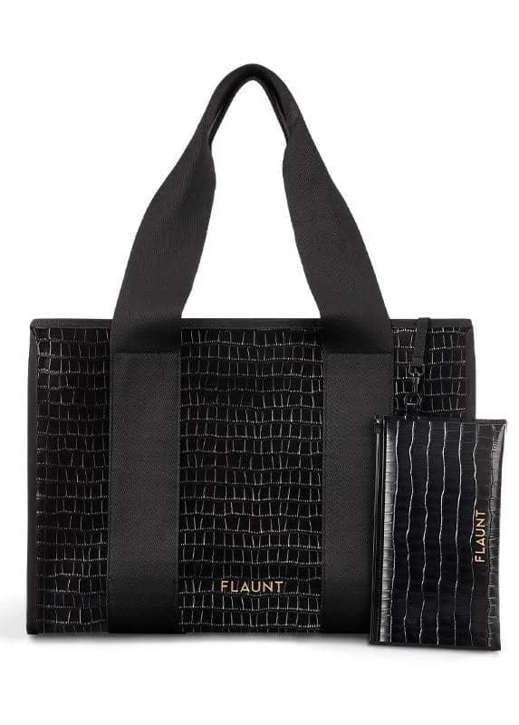 Flaunt Crocodile Faux Leather Tote Bag