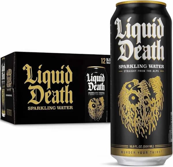 Liquid Death Sparkling Water 12 pack/16 oz cans