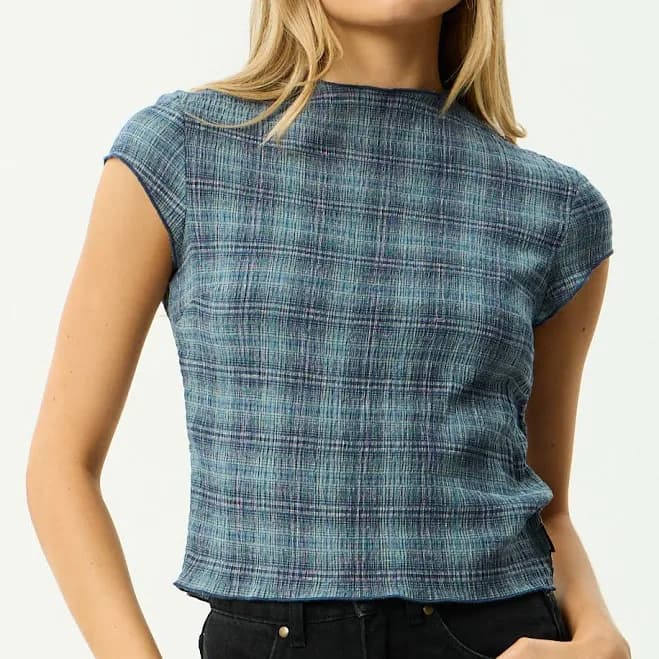 AFENDS Women's Wren Position Seersucker Top