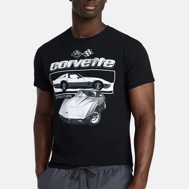 Chevrolet Corvette Men's Graphic Tee with Short Sleeves