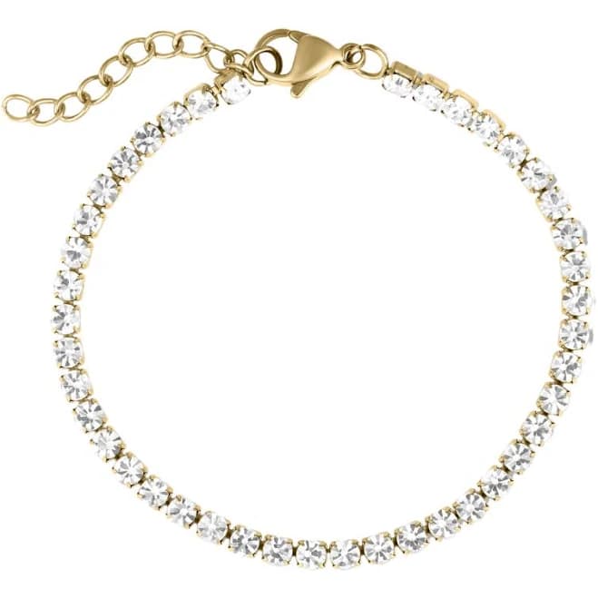 Tennis Layering Bracelet Gold / 7.5"+1"