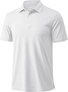 Men's Polo Shirts 3 Buttons Casual Work T Shirts Quick Dry Short Sleeve Golf Shirt Pique Jersey Outdoor Performance