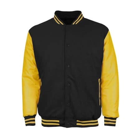 VKWEAR Men's Classic Snap Button Varsity Baseball Jacket