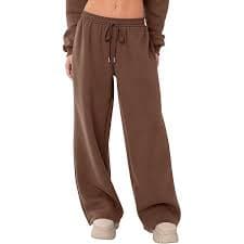 Amazon.com: Winioder Wide Leg Sweatpants for Women Elastic High Waisted Baggy Sweat Pants Teen Girls Oversized Straight Leg Sweatpants(Orange,Small) : Clothing, Shoes & Jewelry
