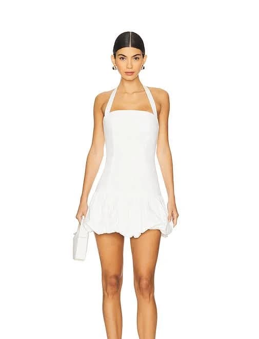 LIONESS Sofia Mini Dress in White - size L